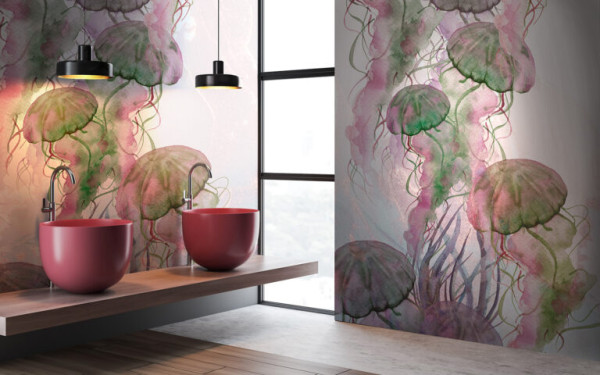 Interior,Of,Modern,Bathroom,With,Gray,And,Marble,Walls,,Wooden