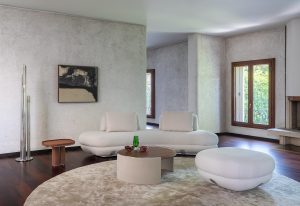 Bộ sofa Herman bo tròn bọc vải nỉ đầy tinh tế
